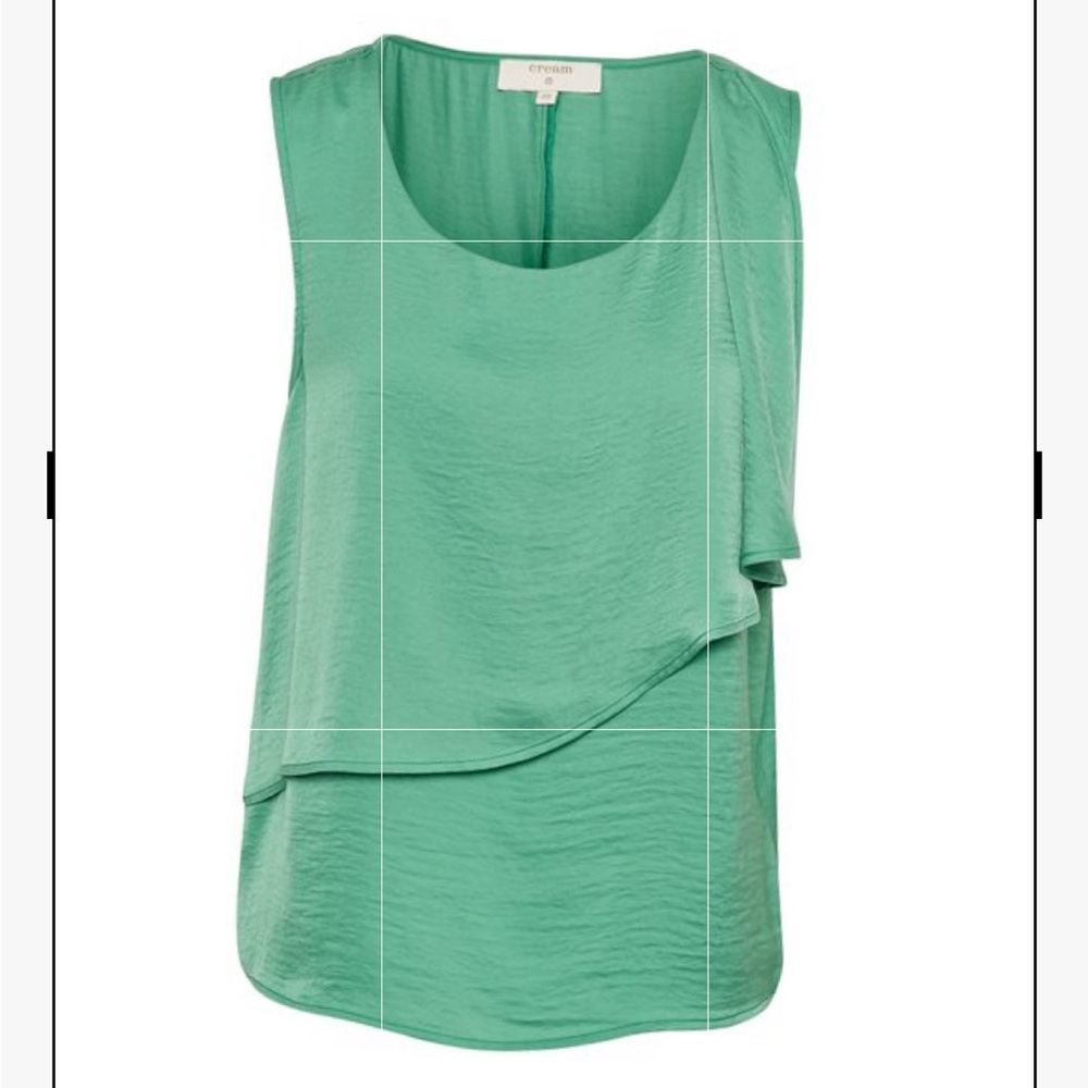 NWT “Carlie” asymmetrical ruffle tank by Cream. Medium.